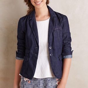 SOLD Pilcro and Letterpress denim blazer